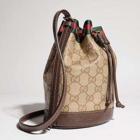Mini Coated Canvas & Leather Bucket Bag product image 4