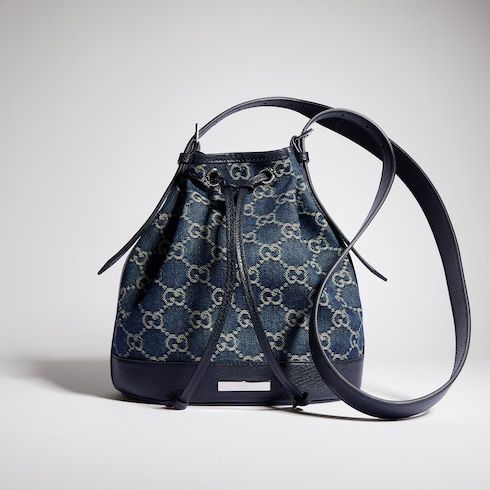 Venice Small Bucket Luxury Handbag GG Denim