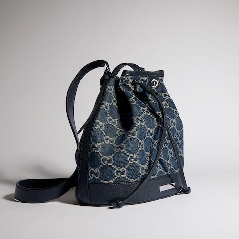 Venice Small Bucket Luxury Handbag GG Denim