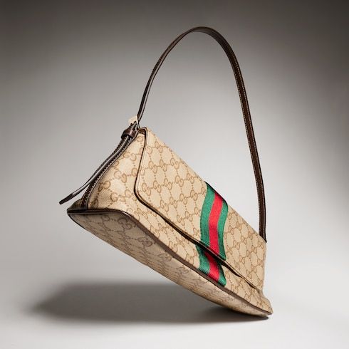 Madison Medium Shoulder Luxury Handbag With Web GG Coated Canvas