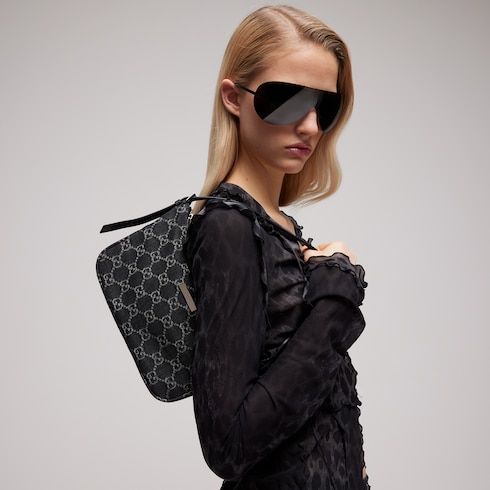 Lady Lunetta Small Shoulder Luxury Handbag GG Denim