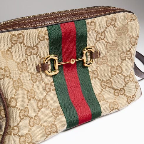 Small Crossbody Camera Luxury Handbag Canvas with Metal Hardware