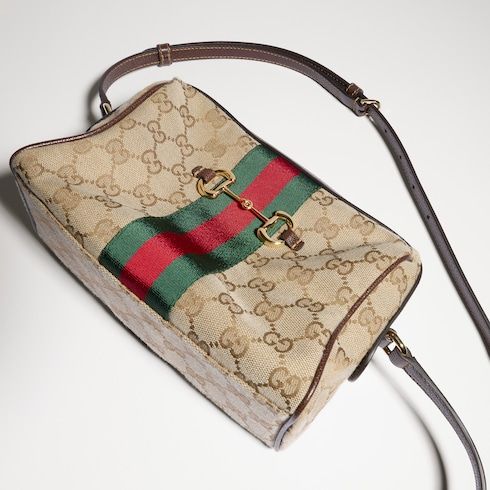 Small Crossbody Camera Luxury Handbag Canvas with Metal Hardware