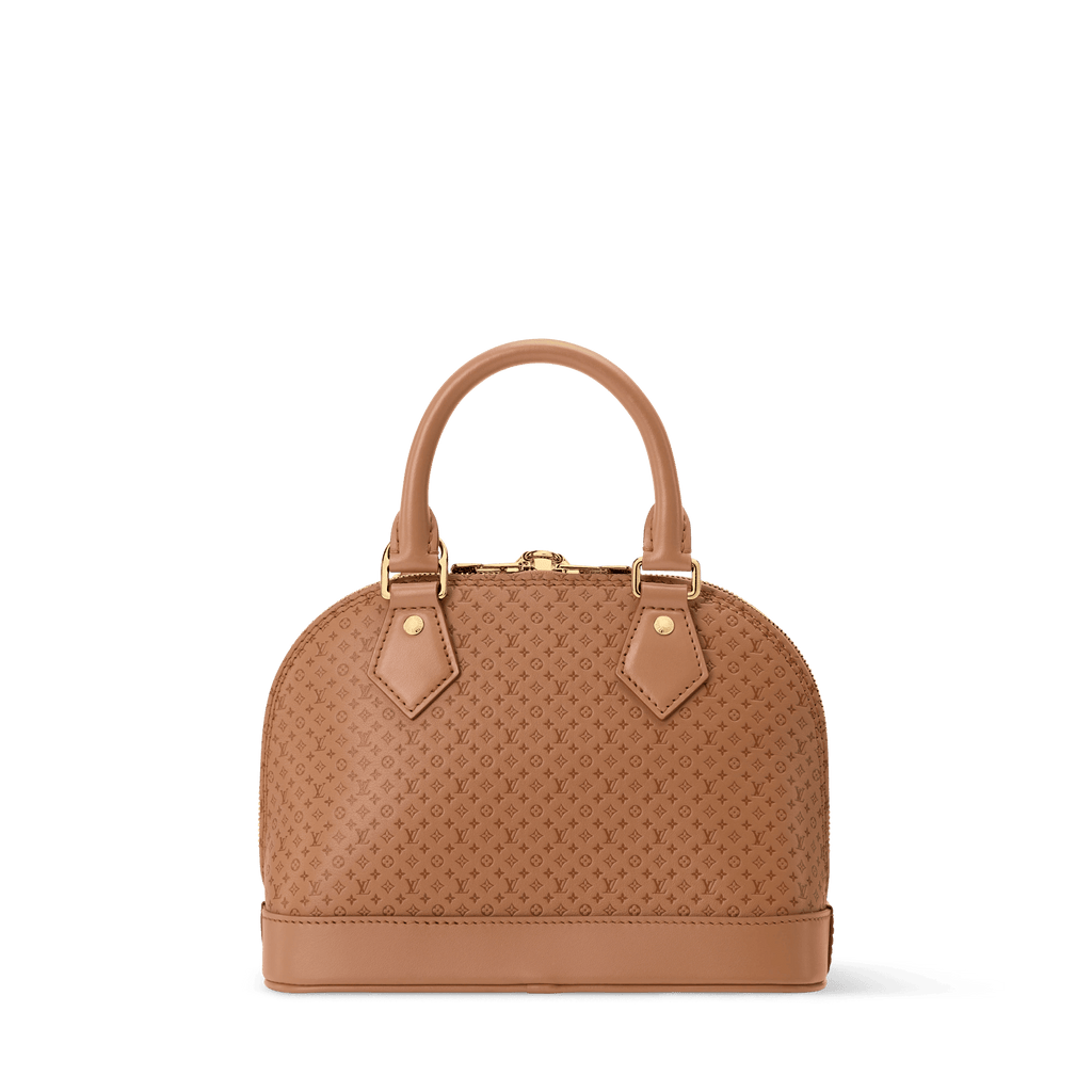 Alma BB Minigram Hazelnut Calfskin Handbag For Women