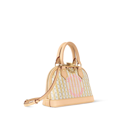 Alma BB LV Stamp Banana Monogram Canvas Nano Bag For Women