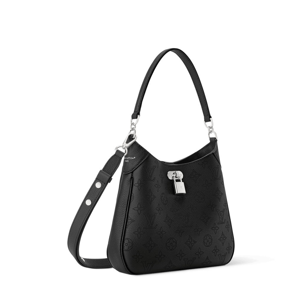 All Around PM Black Perforated Mahina Calfskin Leather Tote Bag M28306 For Women
