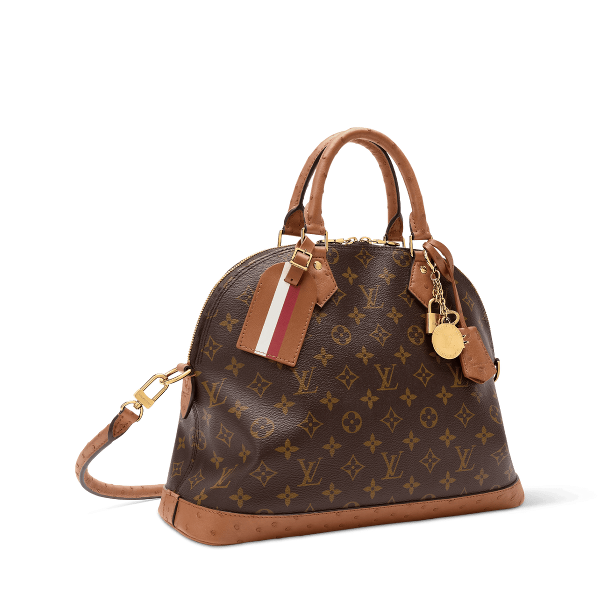Alma MM Soft Celebration Monogram Coated Canvas Tote Bag N30049 For Women