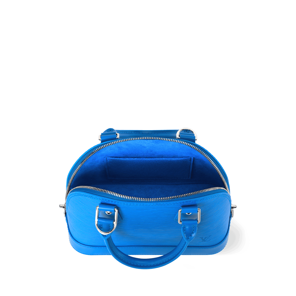 Alma BB Ocean Blue Epi Leather Handbag For Women