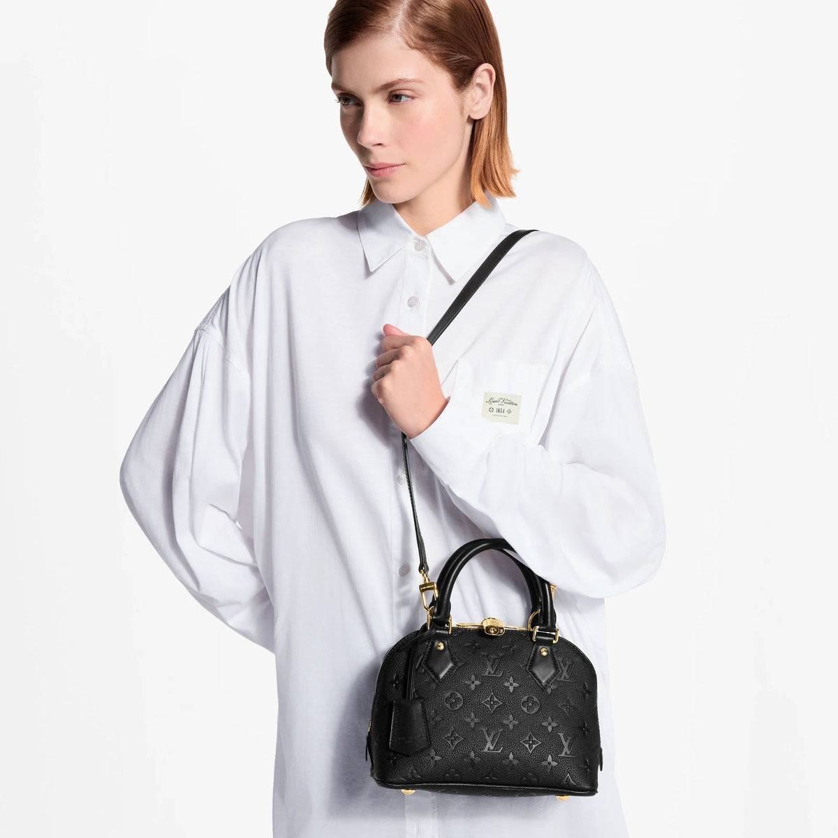 Alma BB Monogram Empreinte Leather Handbag M26409 For Women