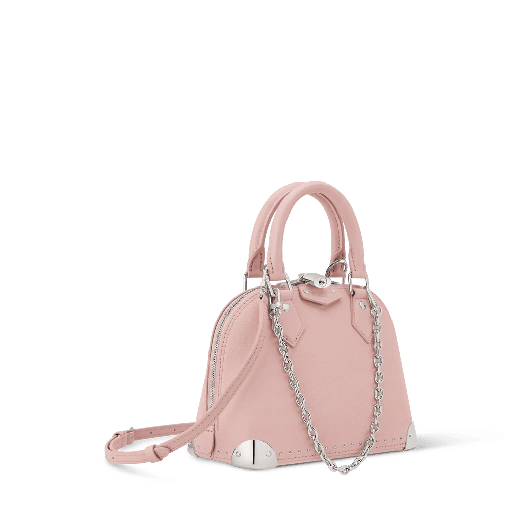 Alma Trunk BB Petal Pink Calfskin Leather Crossbody Bag For Women