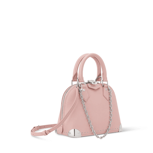 Alma Trunk BB Petal Pink Calfskin Leather Crossbody Bag For Women