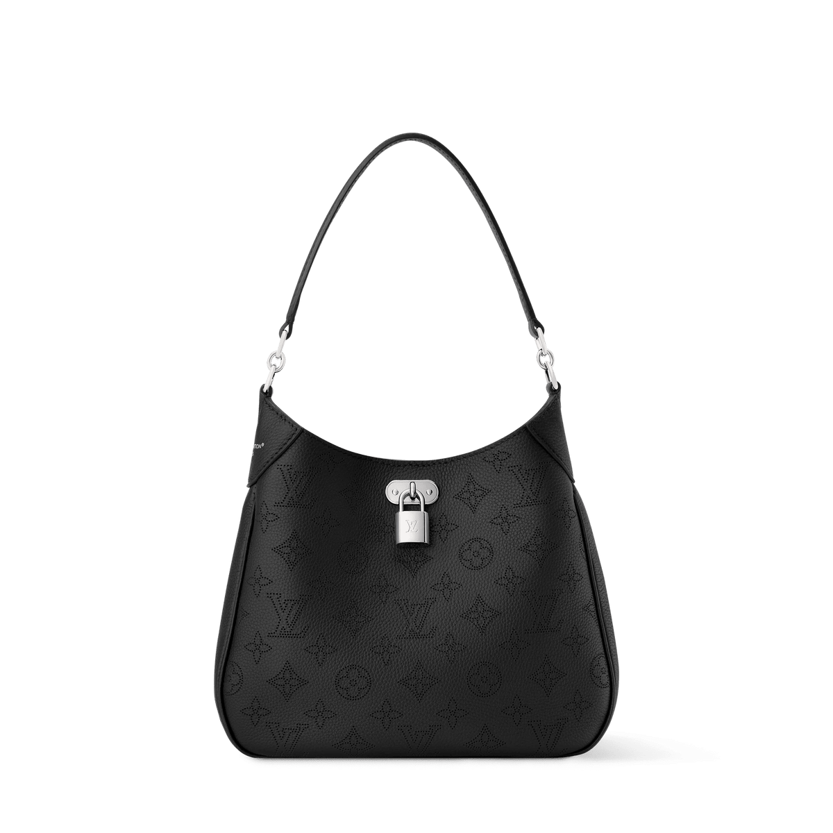 All Around PM Black Perforated Mahina Calfskin Leather Tote Bag M28306 For Women