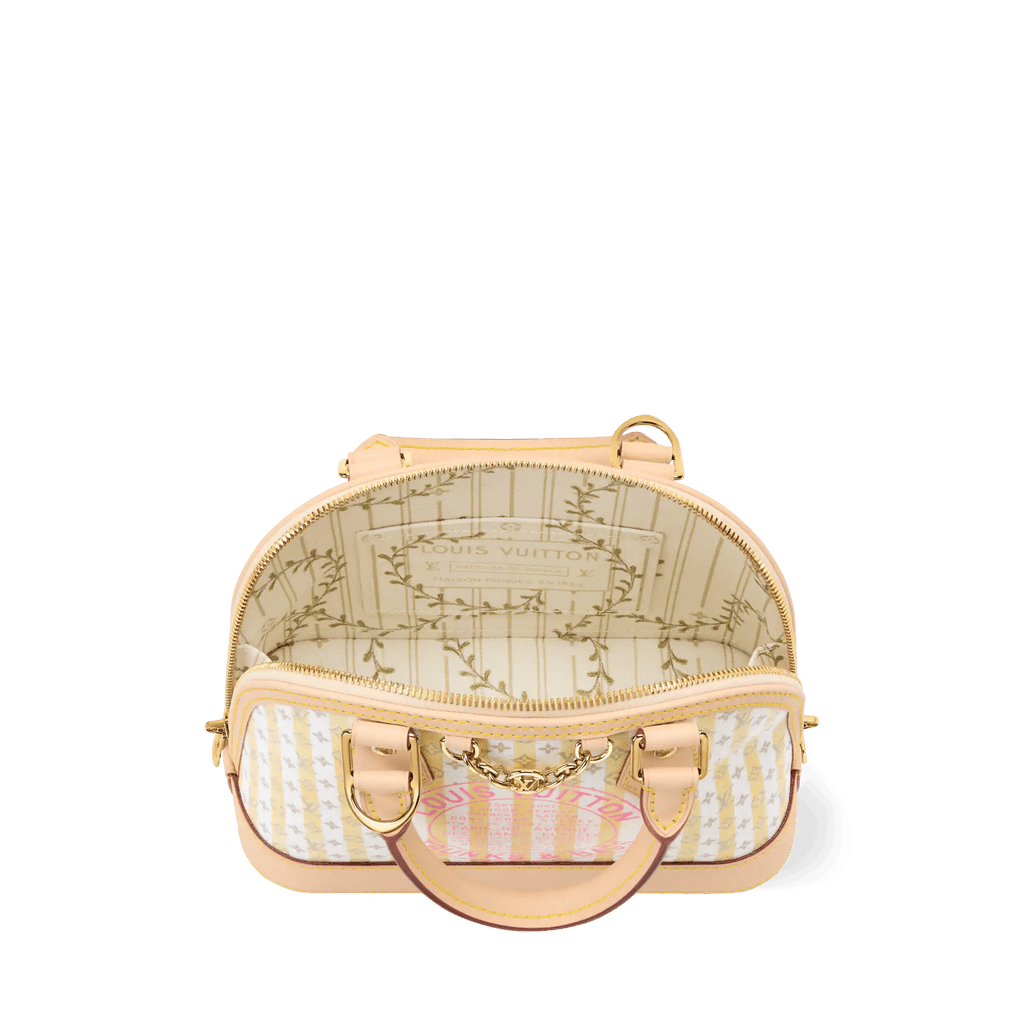 Alma BB LV Stamp Banana Monogram Canvas Nano Bag For Women