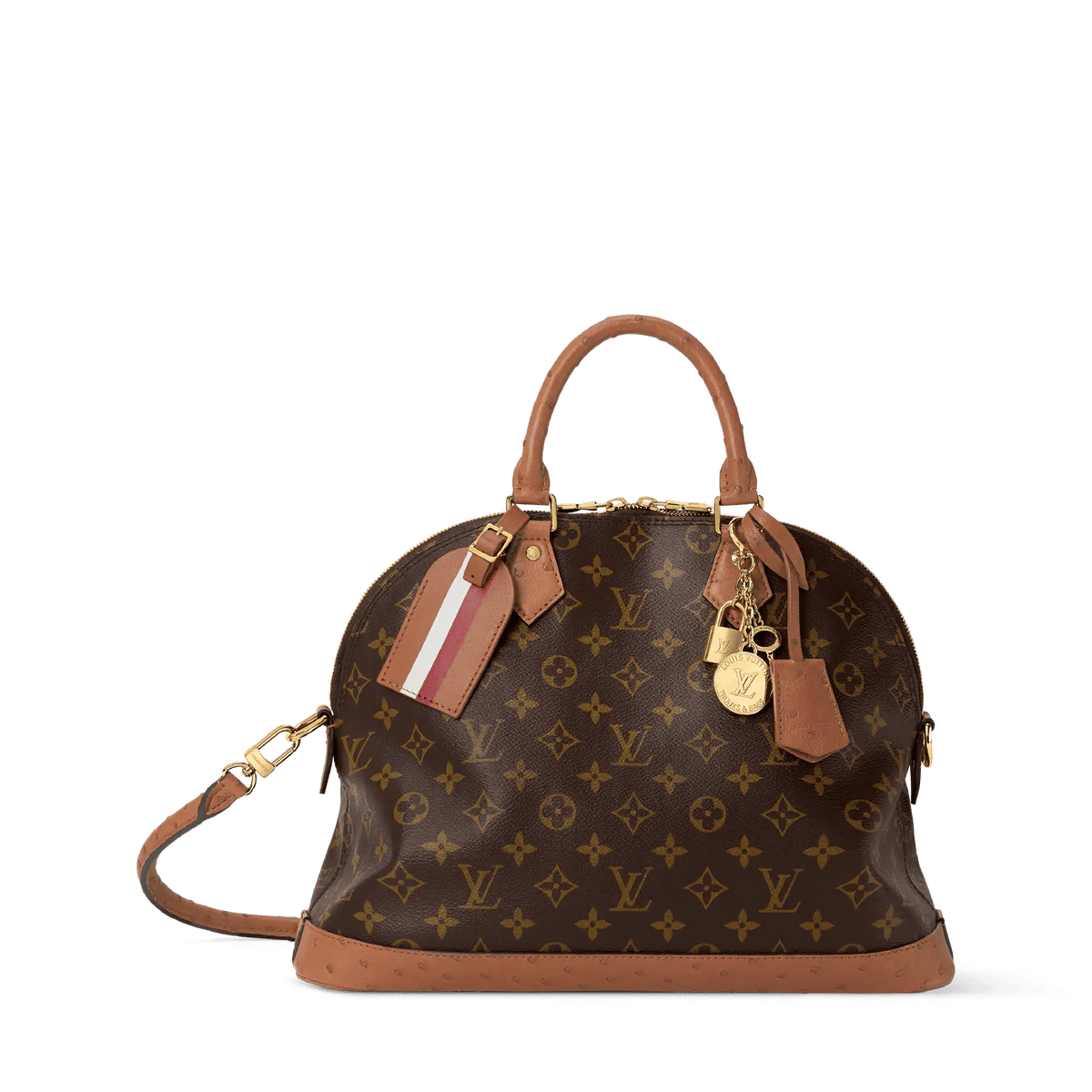 Alma MM Soft Celebration Monogram Coated Canvas Tote Bag N30049 For Women