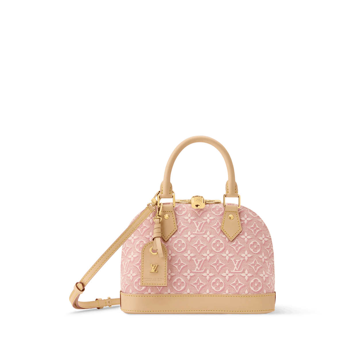 Alma BB Monogram Emblème Rose Ruban Bag For Women