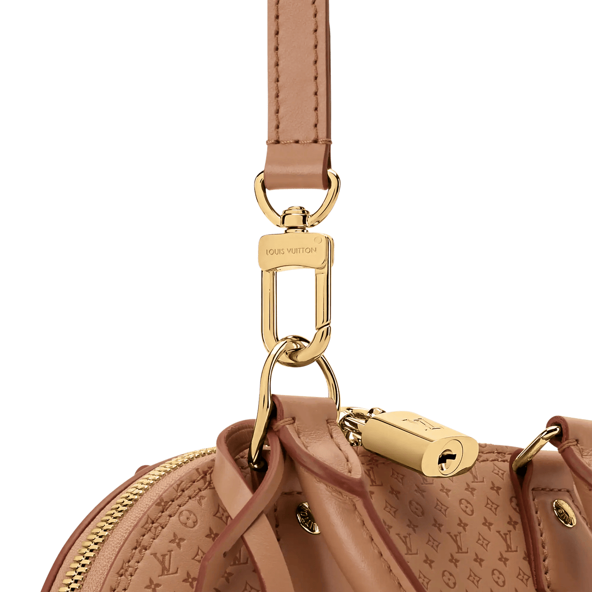 Alma BB Minigram Hazelnut Calfskin Handbag For Women