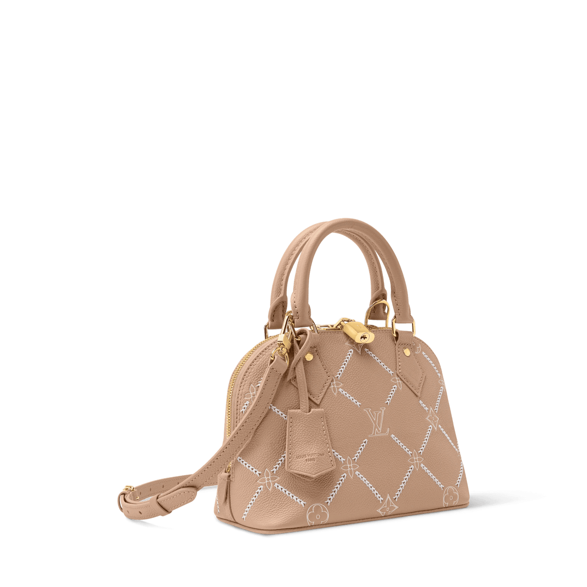 Alma BB Hazelnut Couture Monogram Empreinte Leather Handbag M28458 For Women