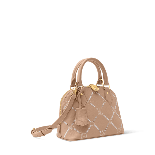 Alma BB Hazelnut Couture Monogram Empreinte Leather Handbag M28458 For Women