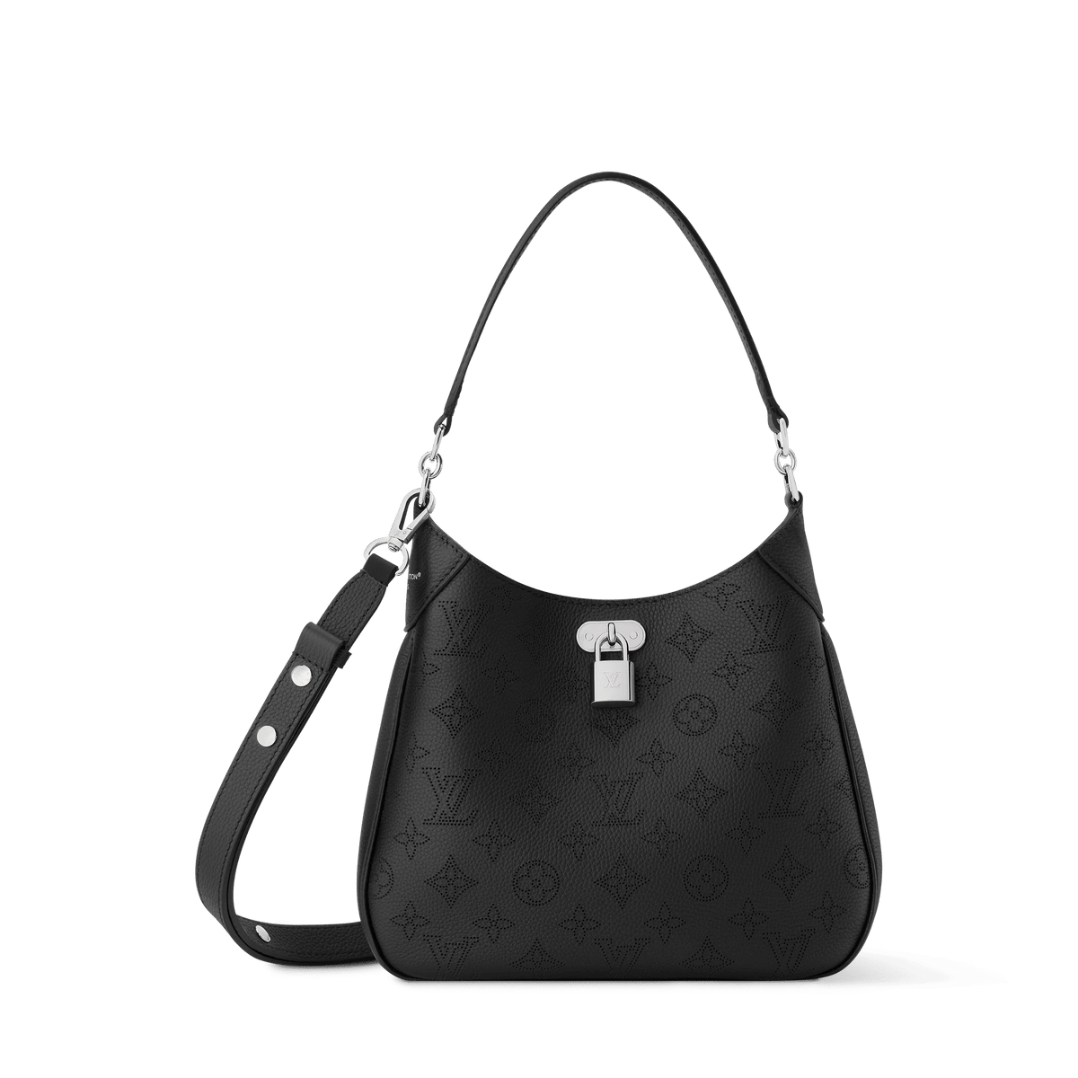 All Around PM Black Perforated Mahina Calfskin Leather Tote Bag M28306 For Women