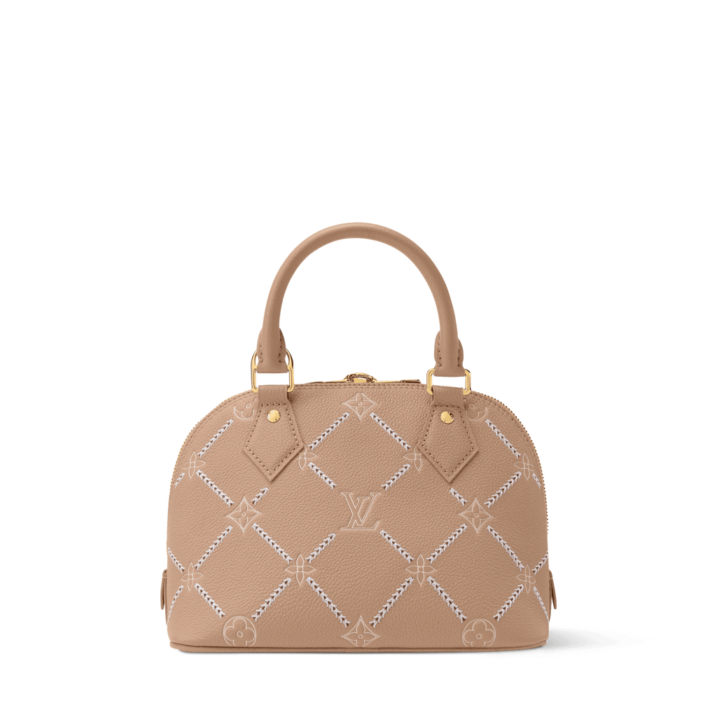 Alma BB Hazelnut Couture Monogram Empreinte Leather Handbag M28458 For Women