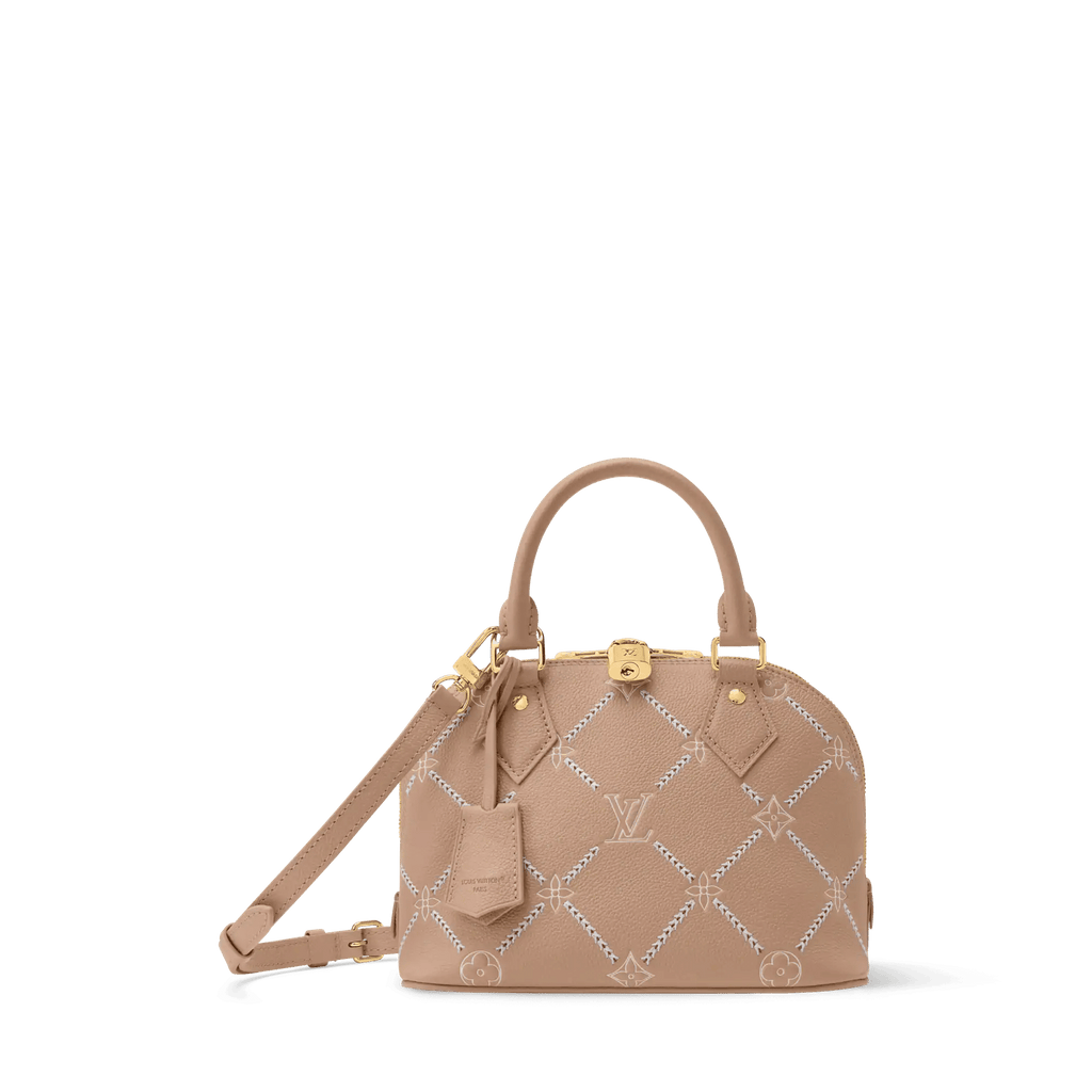 Alma BB Hazelnut Couture Monogram Empreinte Leather Handbag M28458 For Women