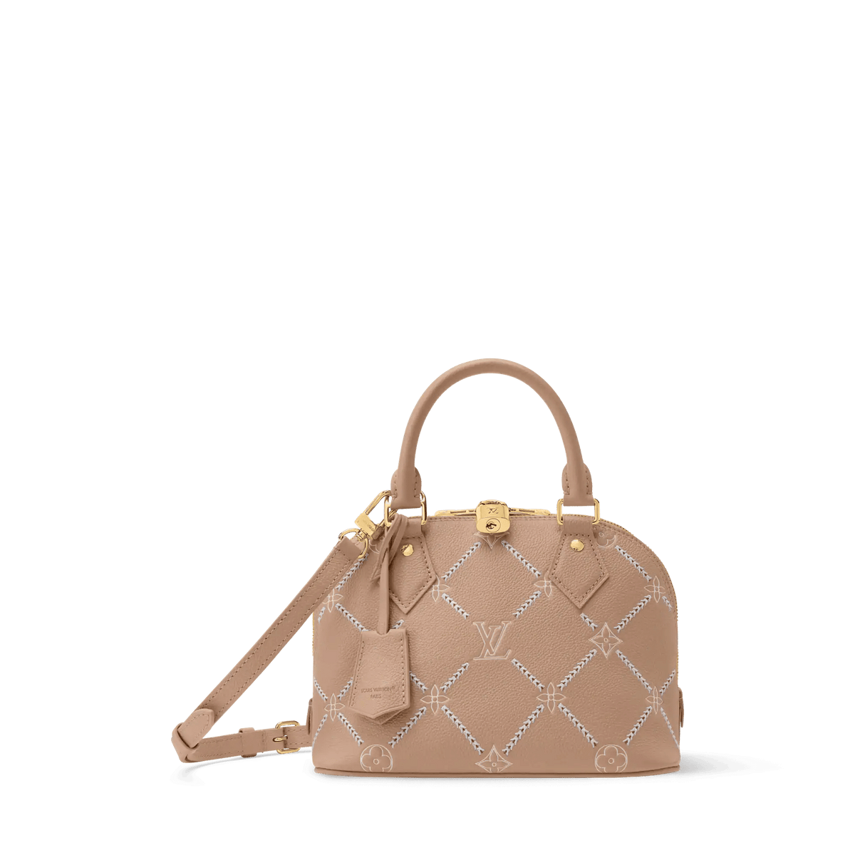 Alma BB Hazelnut Couture Monogram Empreinte Leather Handbag M28458 For Women