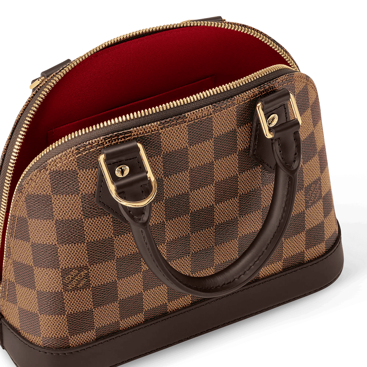 Alma BB Damier Ebene Dark Chocolate Canvas Crossbody Bag For Women