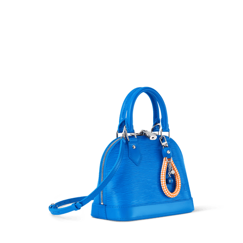 Alma BB Ocean Blue Epi Leather Handbag For Women