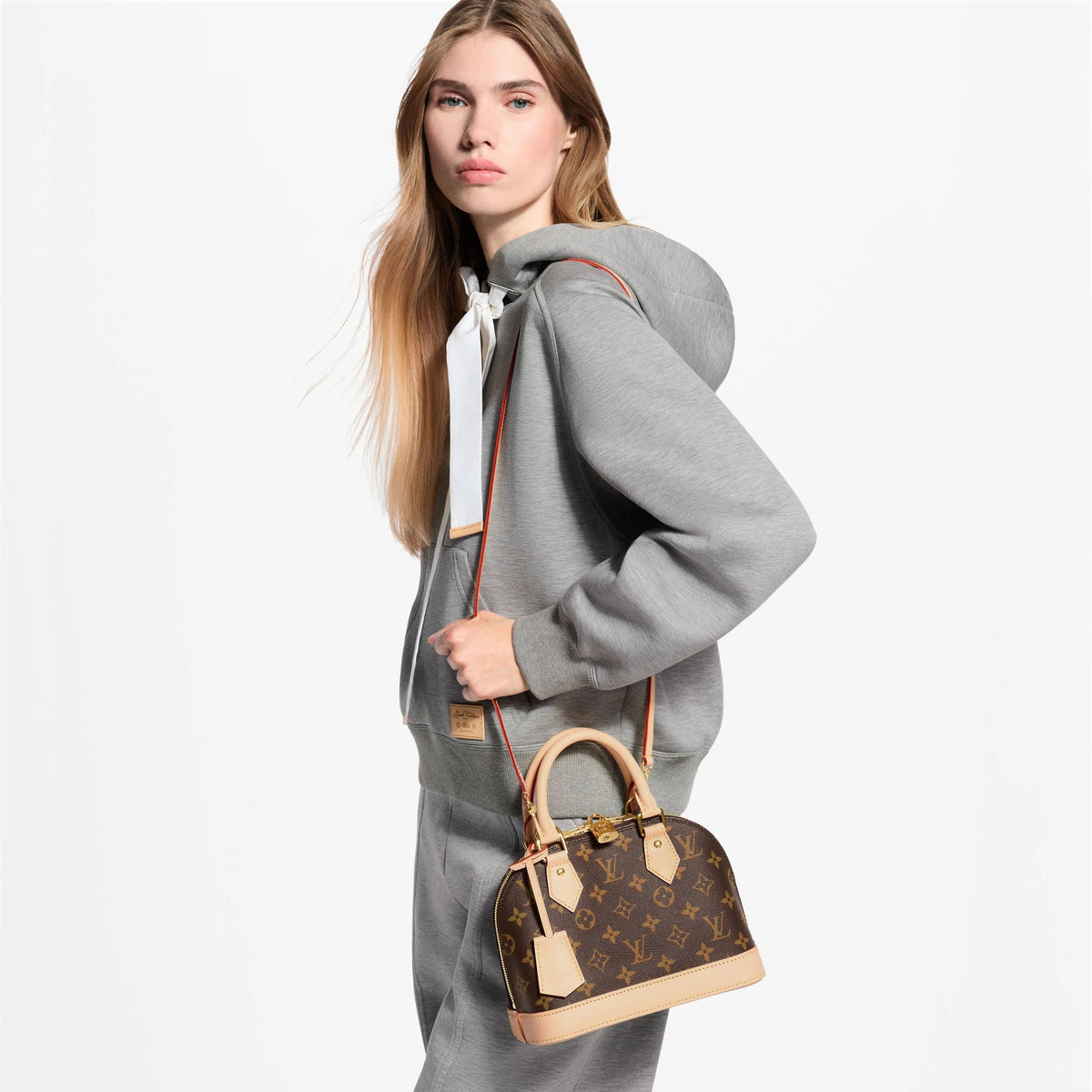 Alma BB Monogram Canvas Top Handle Bag For Women