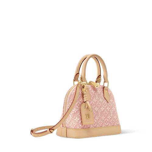 Alma BB Monogram Emblème Rose Ruban Bag For Women
