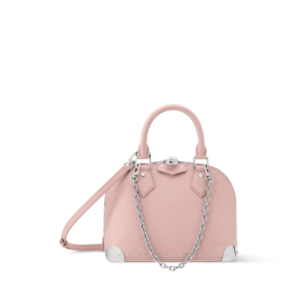 Alma Trunk BB Petal Pink Calfskin Leather Crossbody Bag For Women