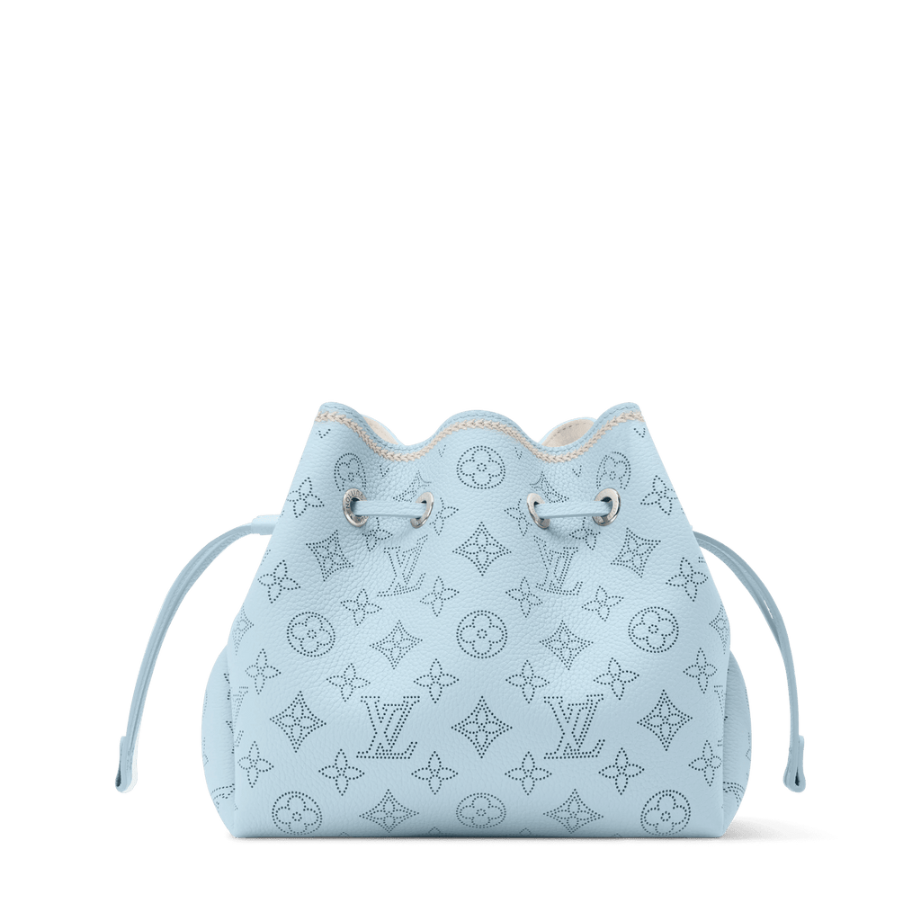 Bella Mahina Bleu Olympe Perforated Calfskin Leather Tote Bag M28885 For Women