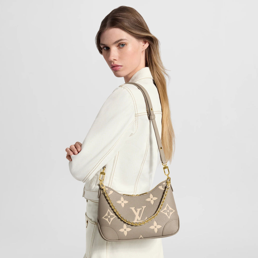 Boulogne PM Bicolor Monogram Empreinte Leather Shoulder Bag M13224 For Women