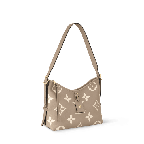 CarryAll PM Bicolor Monogram Empreinte Leather Hobo Bag M47180 For Women