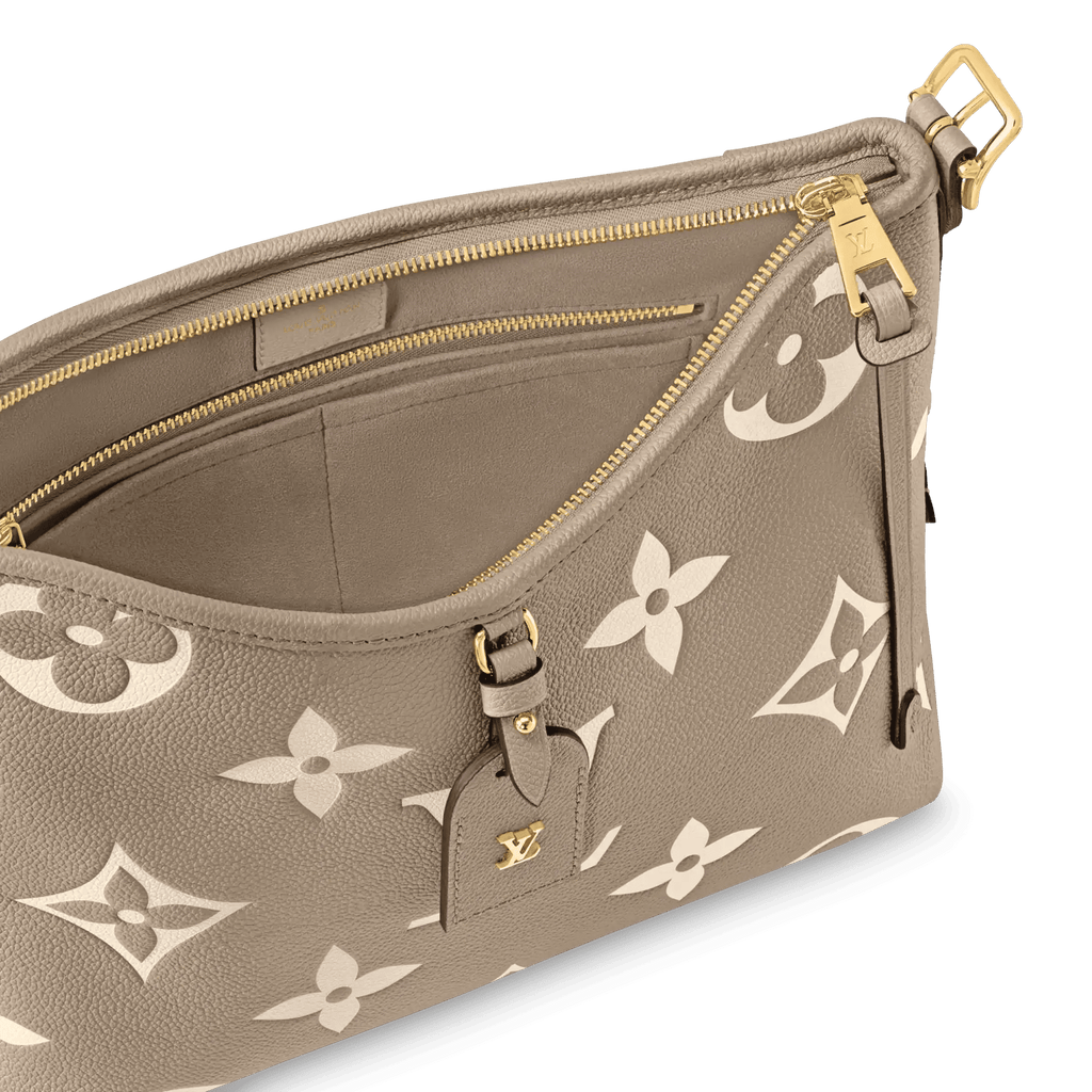 CarryAll PM Bicolor Monogram Empreinte Leather Hobo Bag M47180 For Women