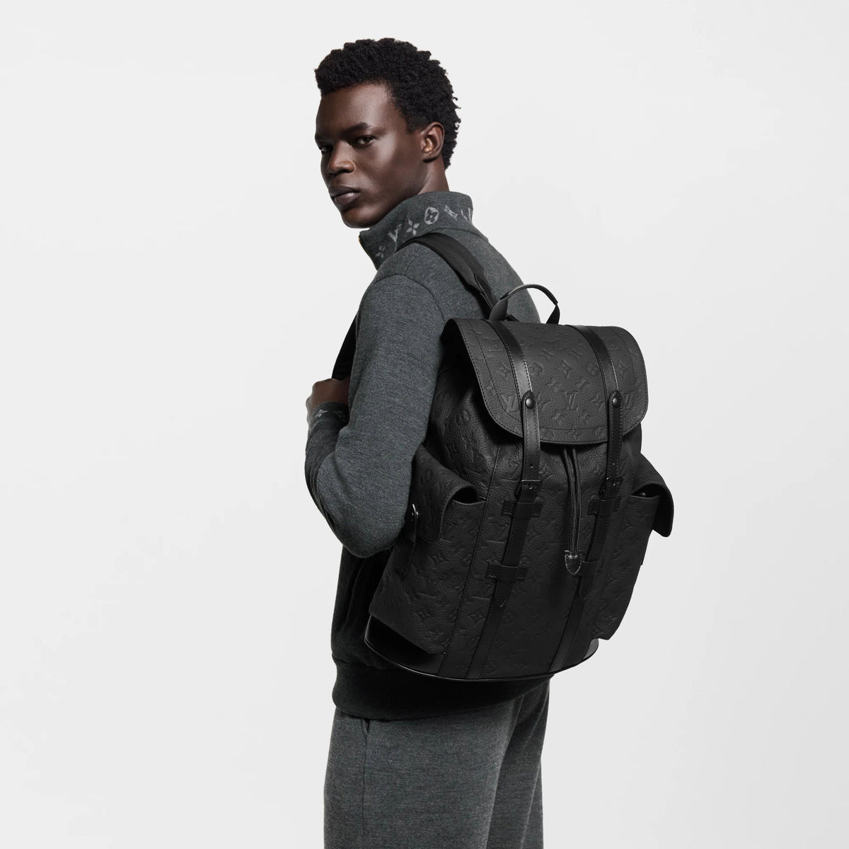 Christopher MM Backpack Monogram Taurillon Leather Shoes For Men
