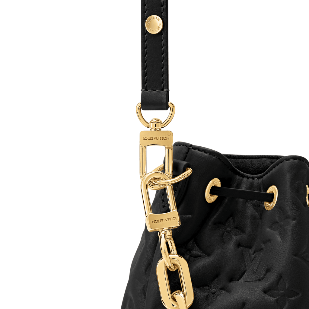 Coussin Bucket Monogram Embossed Lambskin Leather Bucket Bag M26216 For Women