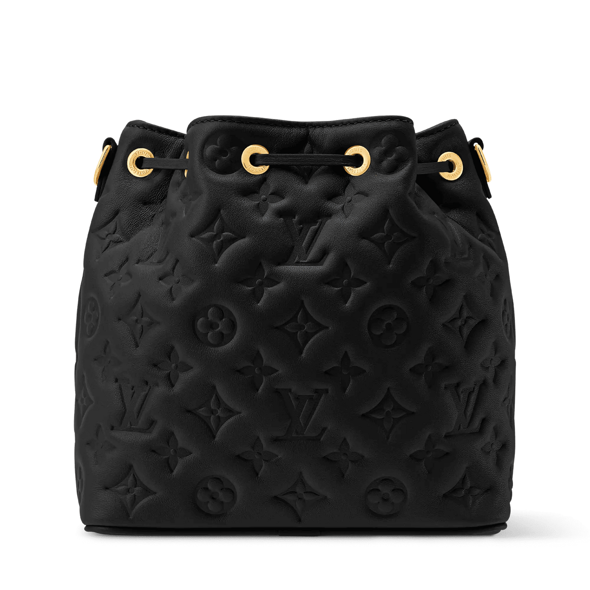 Coussin Bucket Monogram Embossed Lambskin Leather Bucket Bag M26216 For Women
