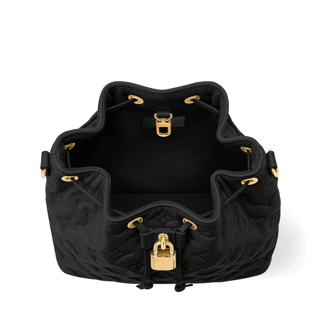 Black Embossed Leather Bucket Bag product image 4