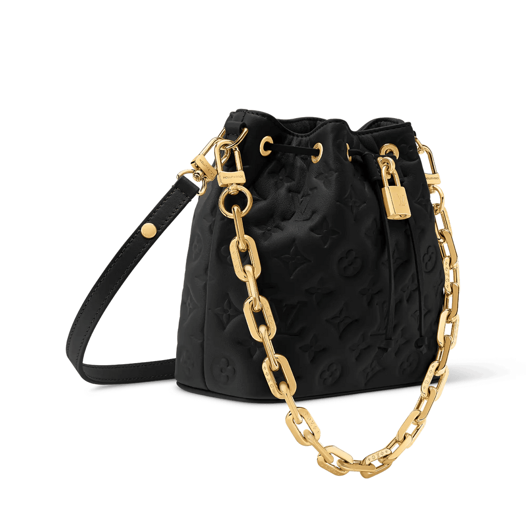 Black Embossed Leather Bucket Bag product image 2