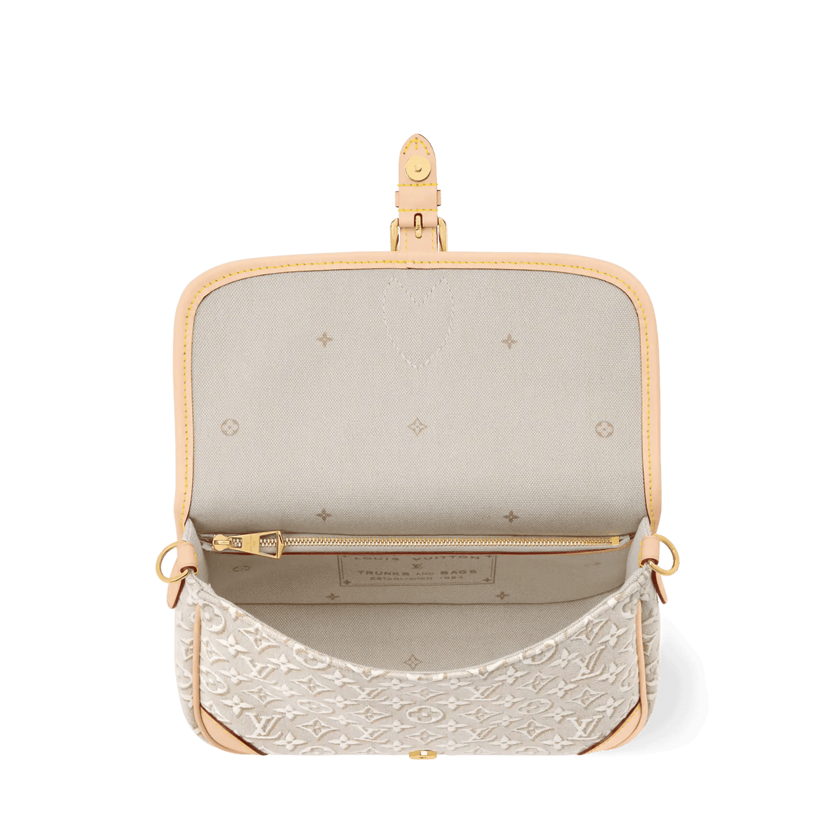 Diane PM Monogram Emblème Peuplier Jacquard Textile Gold-Toned Hardware