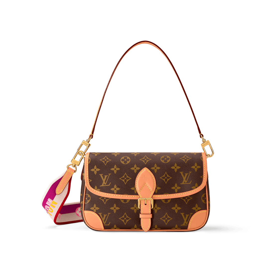 Diane Monogram Fuchsia Satchel For Women