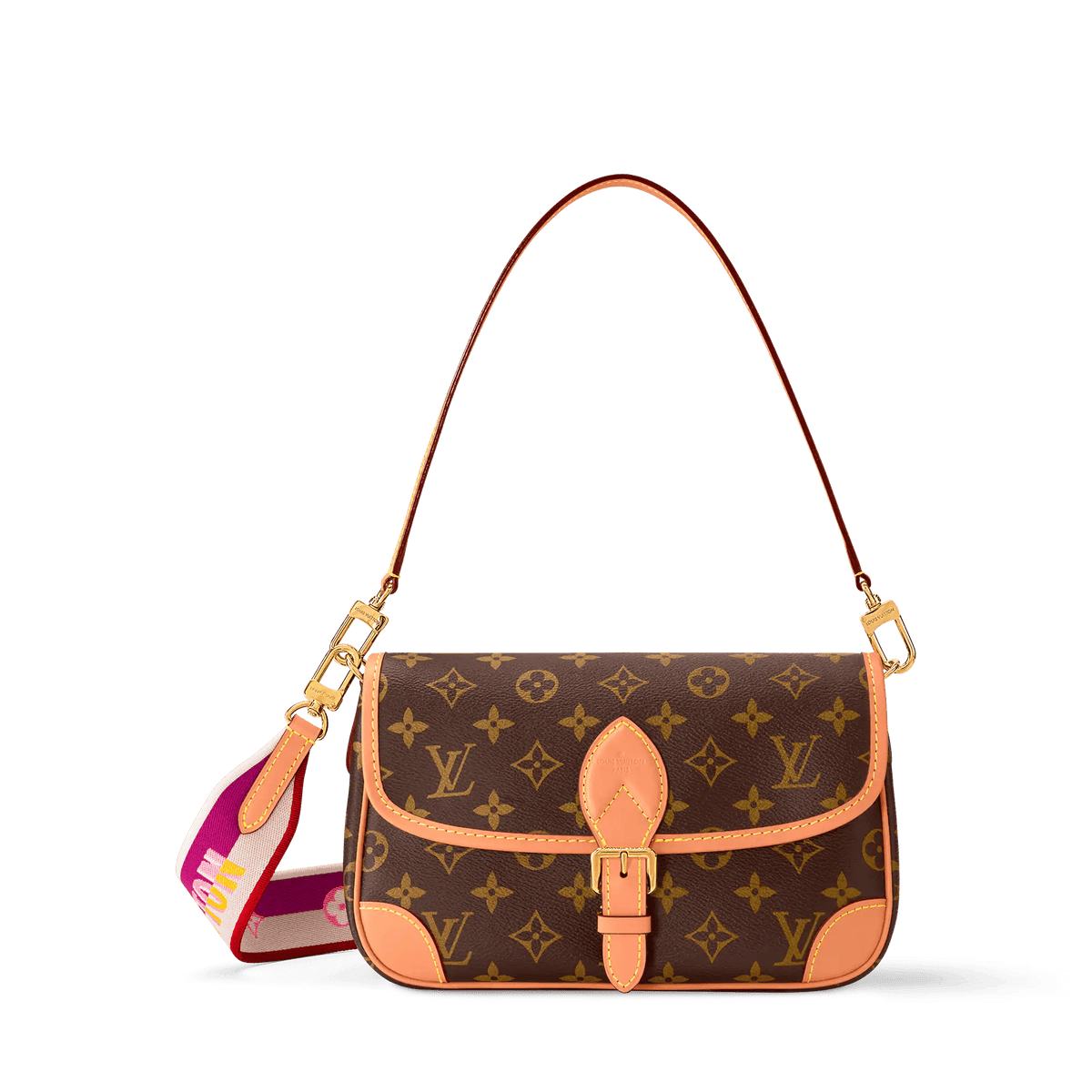 Diane Monogram Fuchsia Satchel For Women
