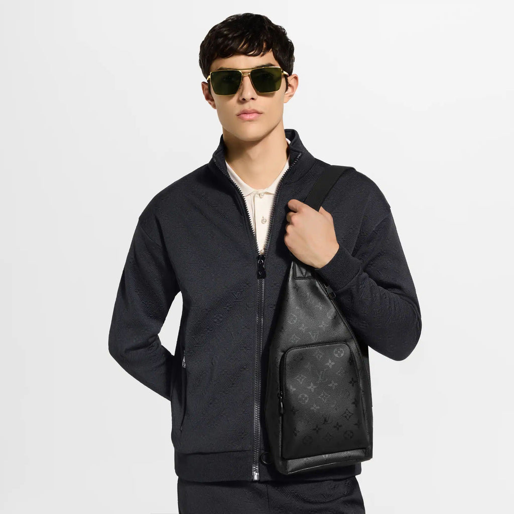 Duo Slingbag Monogram Midnight Black Shoes For Men