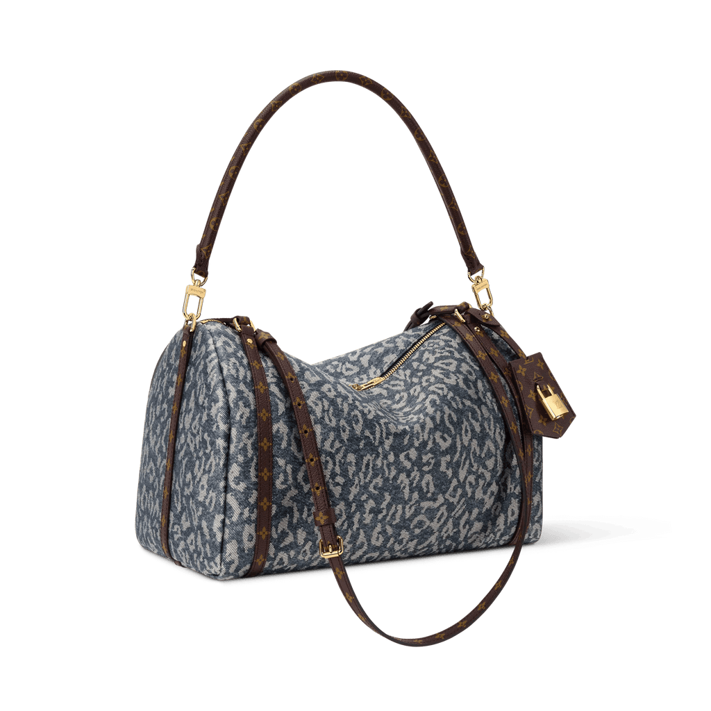 Express MM Wild Denim Silver Blue Tote Bag M3A388 For Women