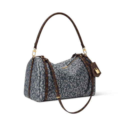 Express MM Wild Denim Silver Blue Tote Bag M3A388 For Women
