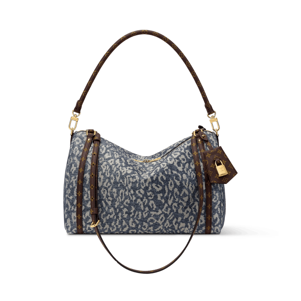 Express MM Wild Denim Silver Blue Tote Bag M3A388 For Women