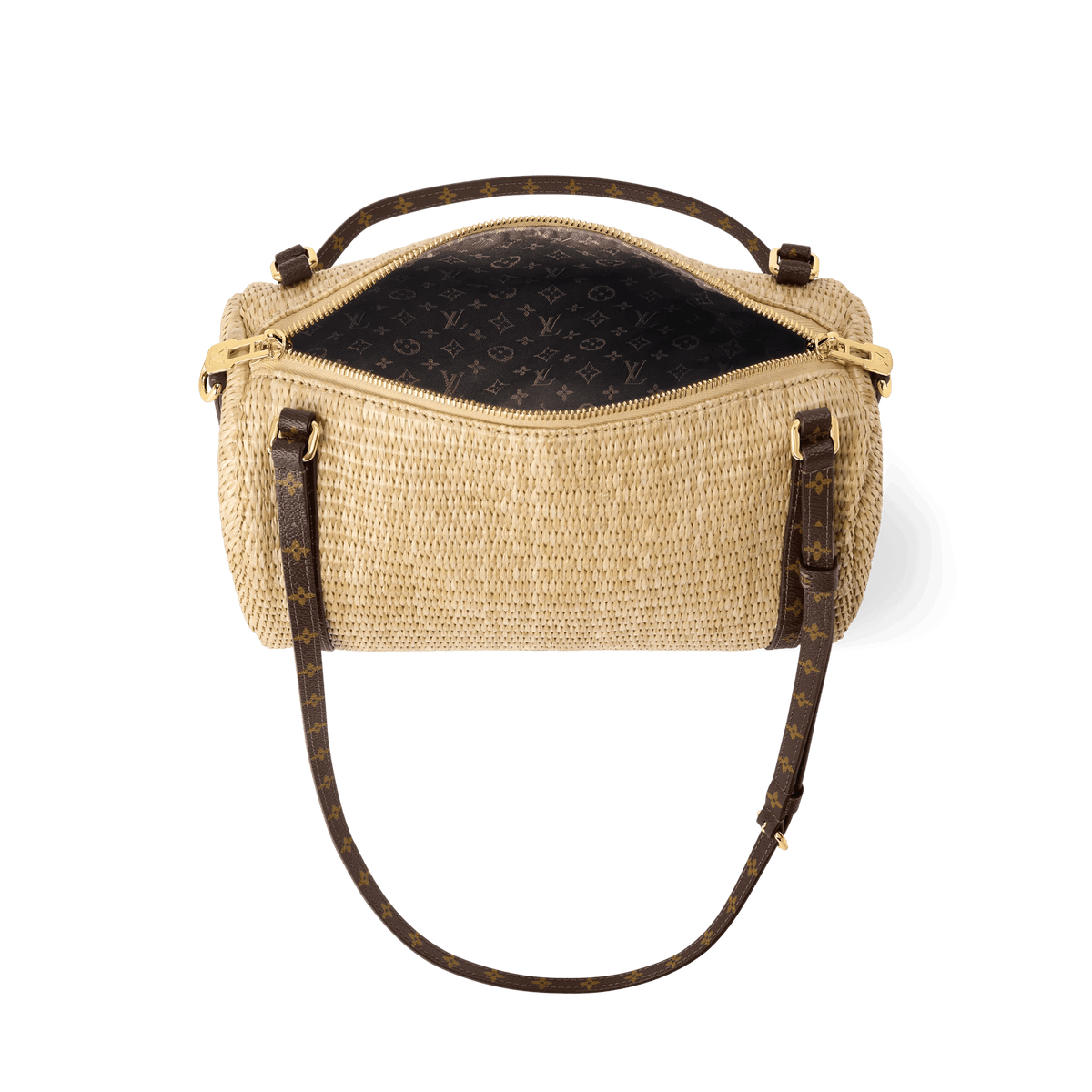 Men's Beige Canvas & Raffia Tote Bag product image 4