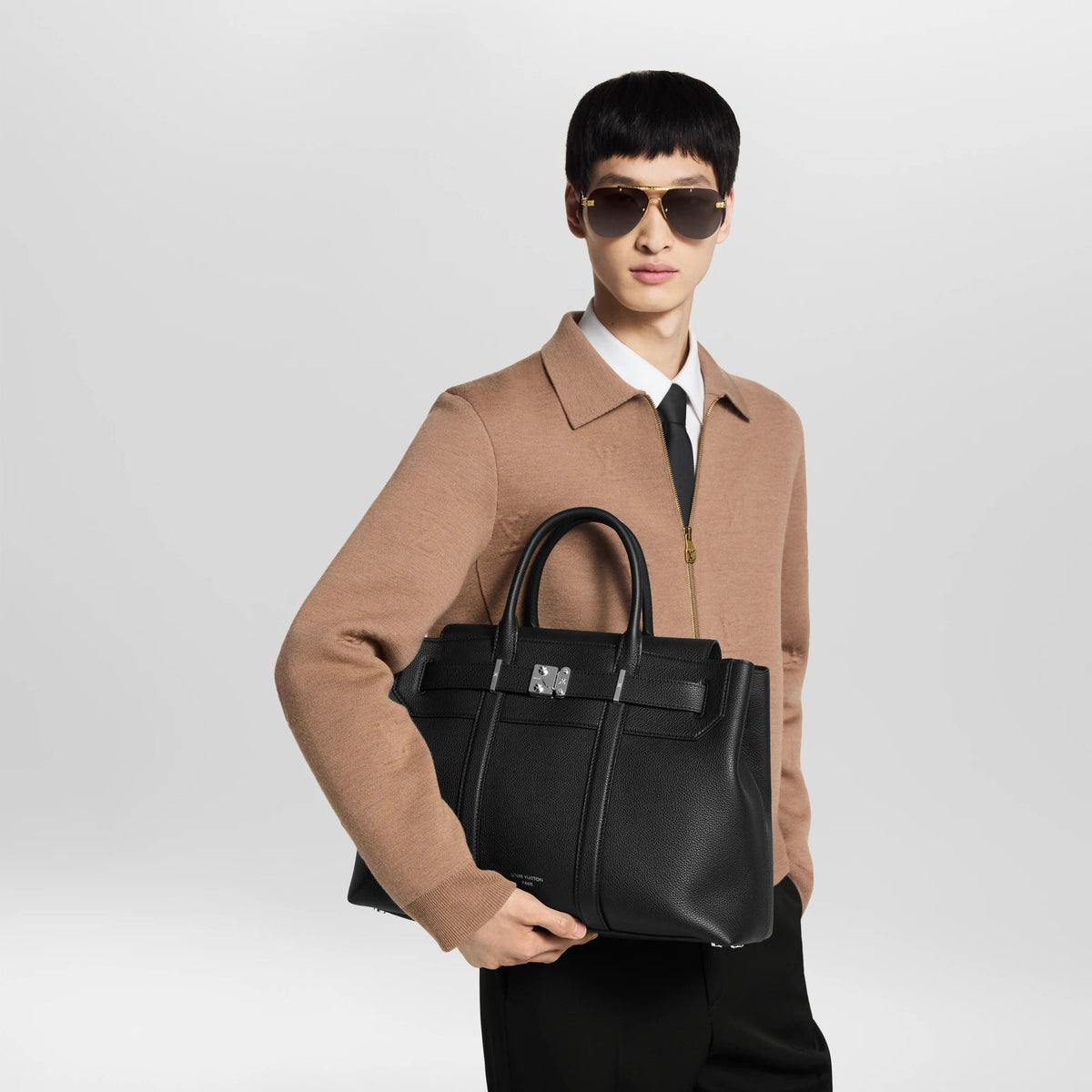 Georges Tote MM Cuir Millésime Calfskin Black For Men