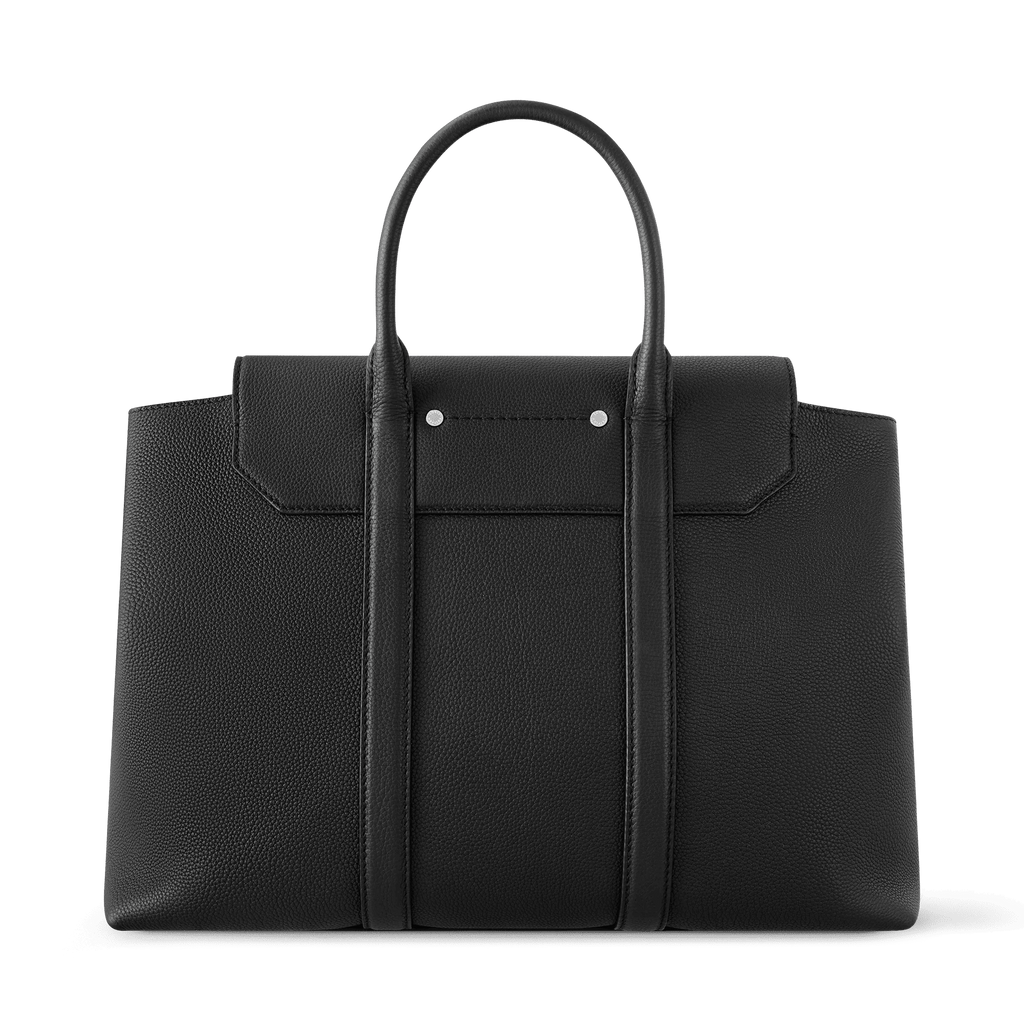 Black Calfskin Leather Tote Bag Design 002 product image 5